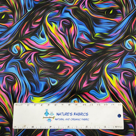 Psychedelic Swirl on 1 mil PUL Fabric - Made in the USA - Nature's Fabrics