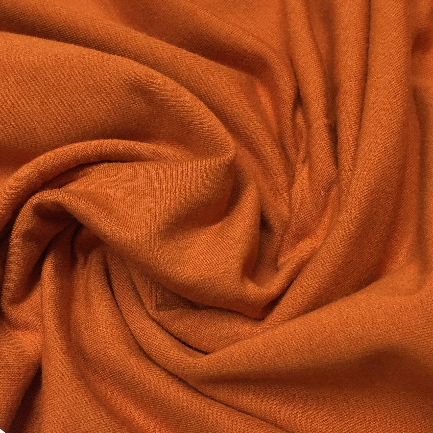 Pumpkin Spice Bamboo Stretch French Terry Fabric - Nature's Fabrics