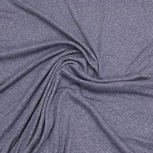 Purple Heather Cotton Rib Knit Fabric - Nature's Fabrics
