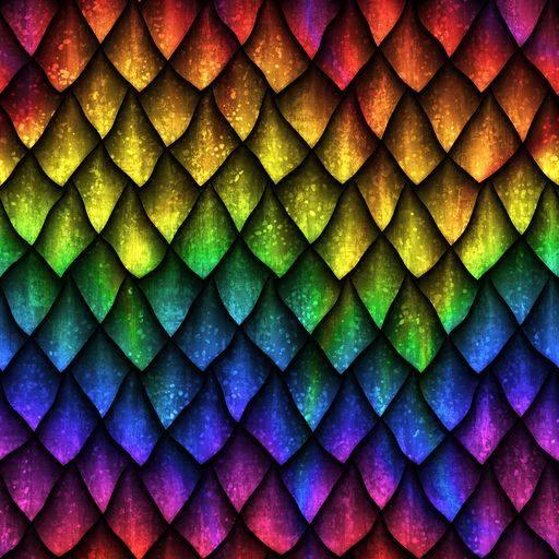 Nature's Fabrics rainbow gradient dragon scale pattern texture