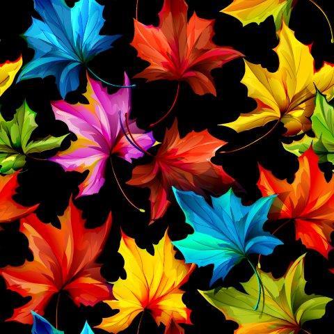 Rainbow Leaves 1 mil PUL - Made in the USA - Nature's Fabrics