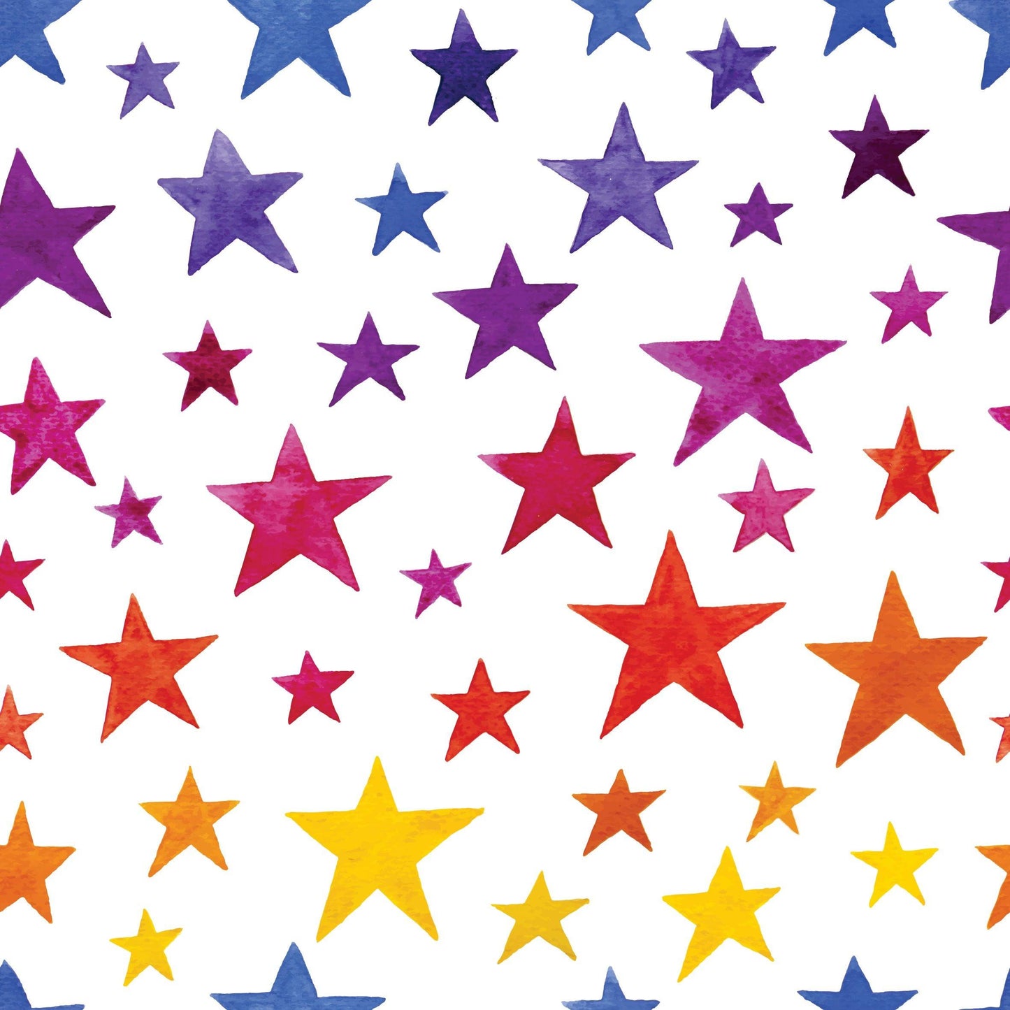 Rainbow Stars on Bamboo/Spandex Jersey Fabric - Nature's Fabrics
