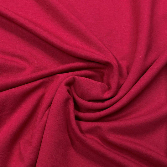 Raspberry Bamboo/Spandex Rib Knit Fabric - Nature's Fabrics