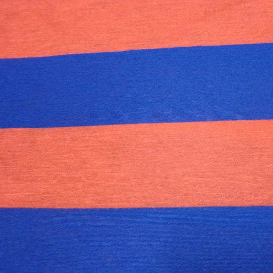 Nature's Fabrics orange and blue striped natural fabric texture
