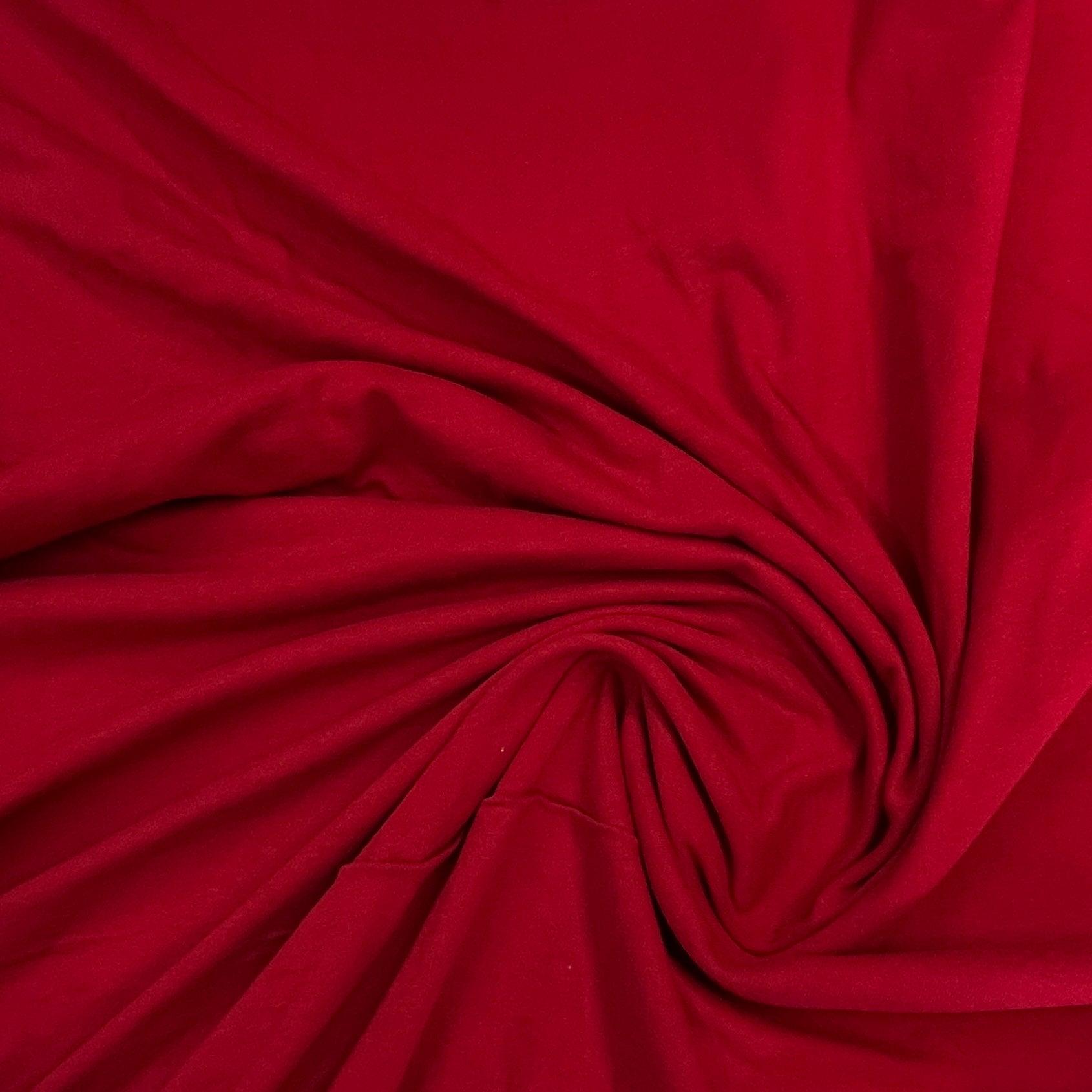 Red Cotton Jersey Fabric - Nature's Fabrics
