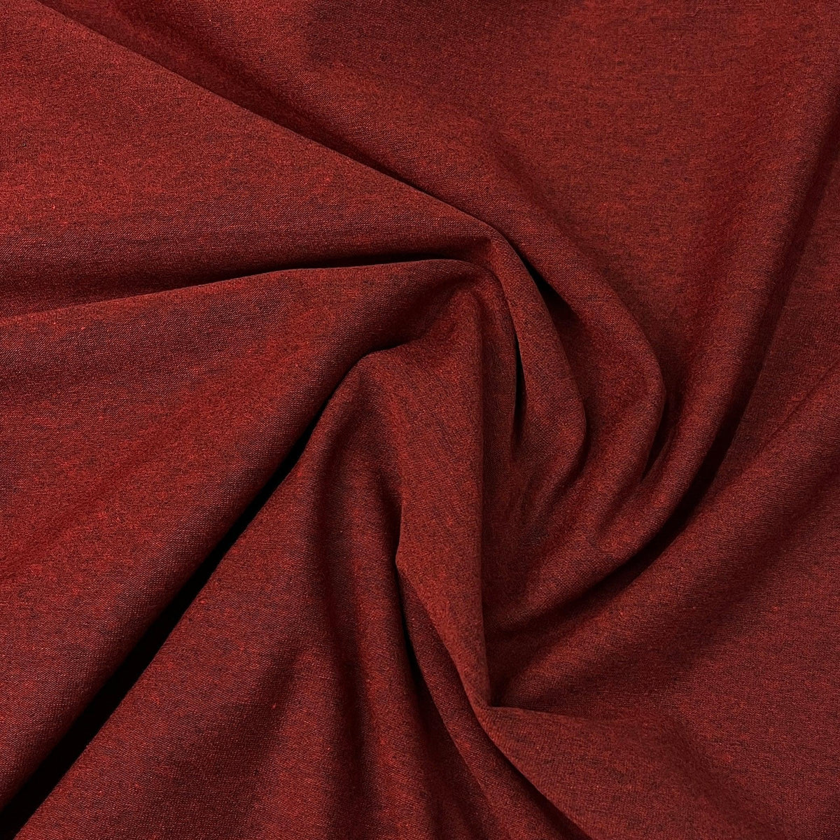 Draped burgundy red premium natural fabric from Nature's Fabrics