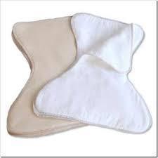 Nature's Fabrics reusable organic cotton cloth menstrual pads in beige and white