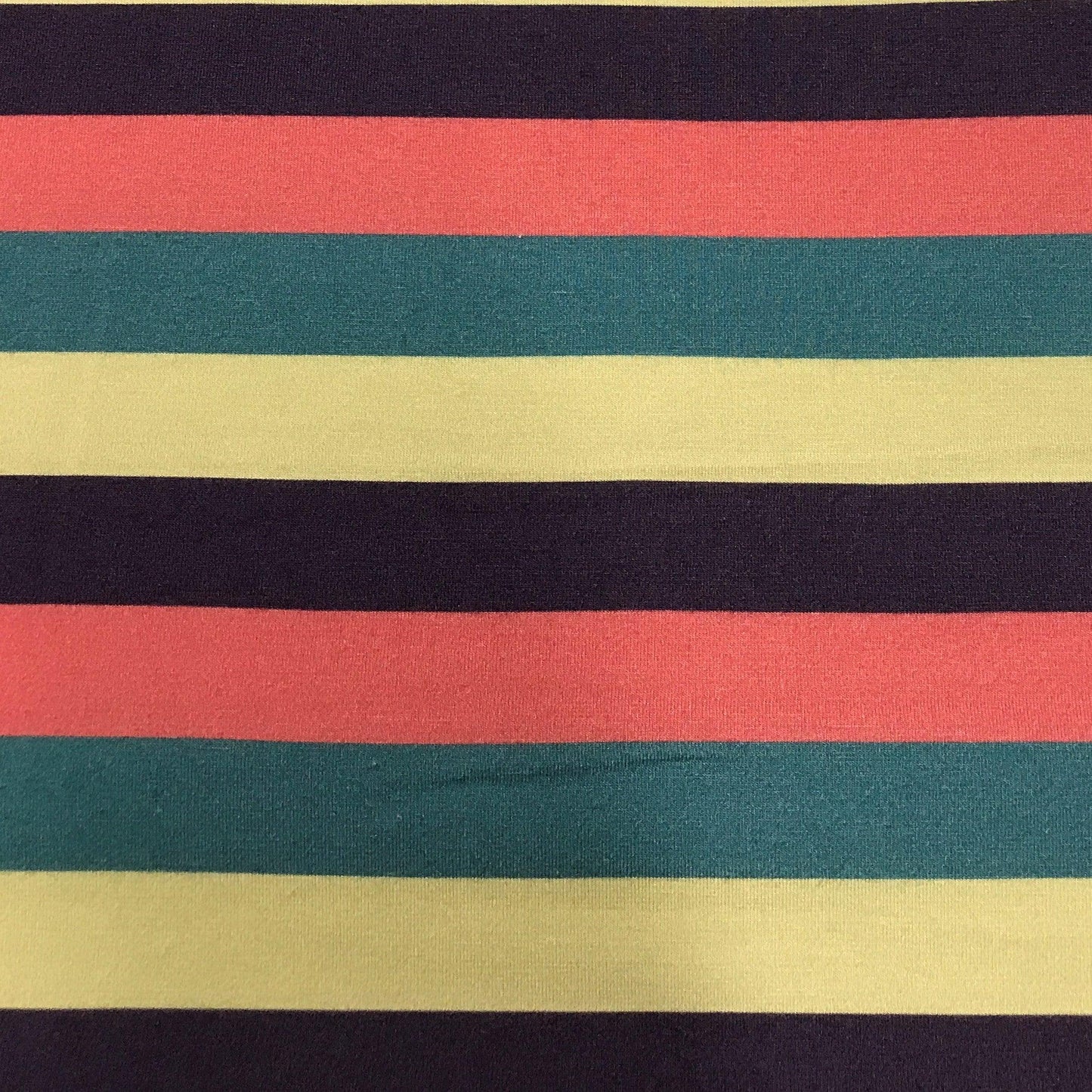 Rocky and Foxy Brown Stripe on Bamboo/Spandex Jersey Fabric - Nature's Fabrics