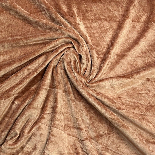 Rust Bamboo Velour Fabric - 280 GSM, $11.91/yd, 15 Yards - Nature's Fabrics