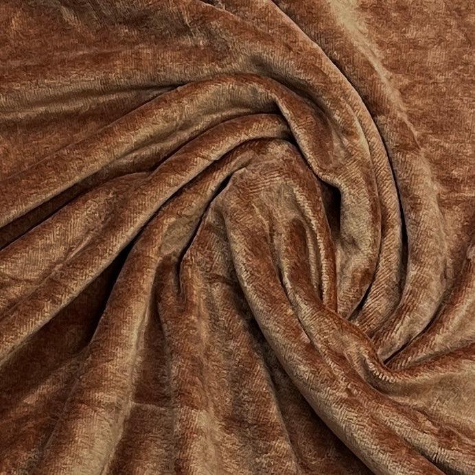 Rust Bamboo Velour Fabric - 280 GSM, $11.91/yd, 15 Yards - Nature's Fabrics