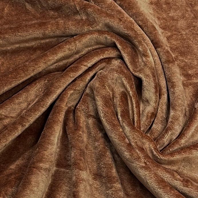 Rust Bamboo Velour Fabric, $9.91/yd - Rolls - Nature's Fabrics