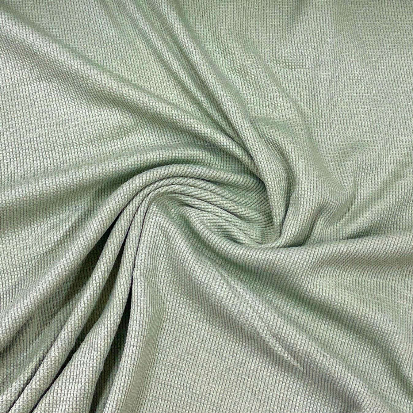 Sage Organic Cotton Waffle Thermal Fabric - Nature's Fabrics