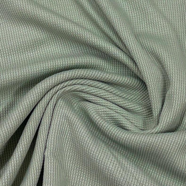 Sage Organic Cotton Waffle Thermal Fabric - Nature's Fabrics