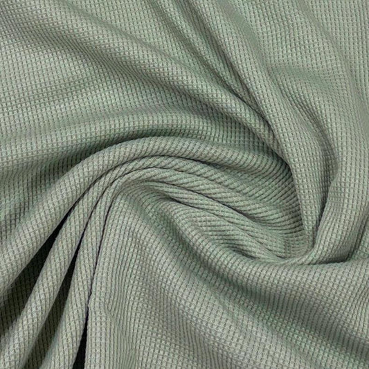 Sage green ribbed natural fabric from Nature's Fabrics