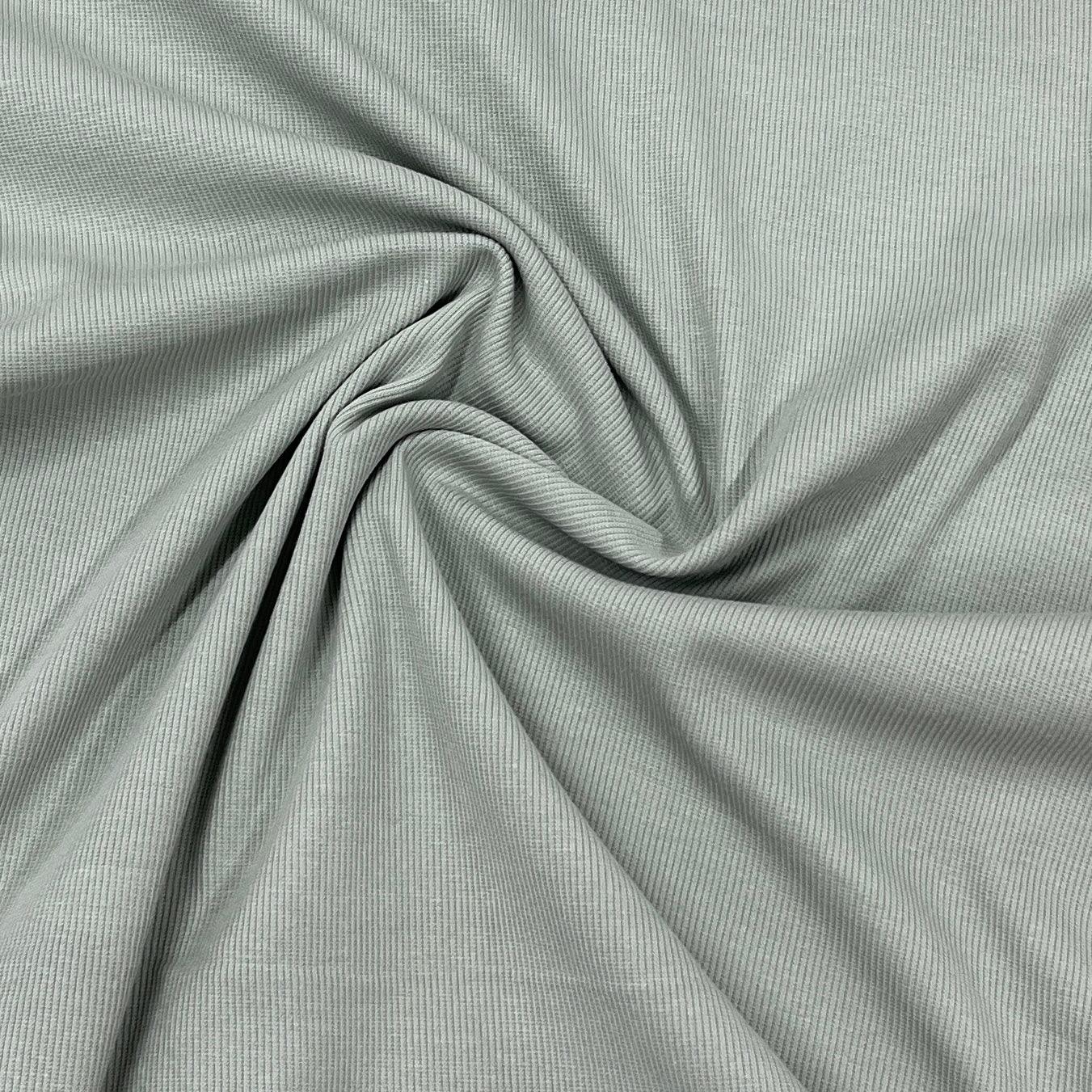 Sage Organic Cotton/Spandex Rib Knit Fabric - 2x2 - Nature's Fabrics