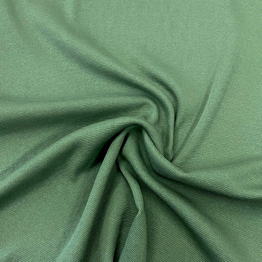 Sage Polyester/Spandex/Cotton Waffle Thermal Fabric - Nature's Fabrics