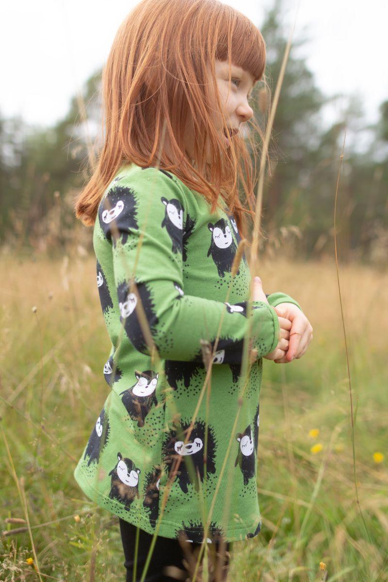 Siiri and Myyry on Forest Organic Cotton/Spandex Jersey Fabric - Nature's Fabrics