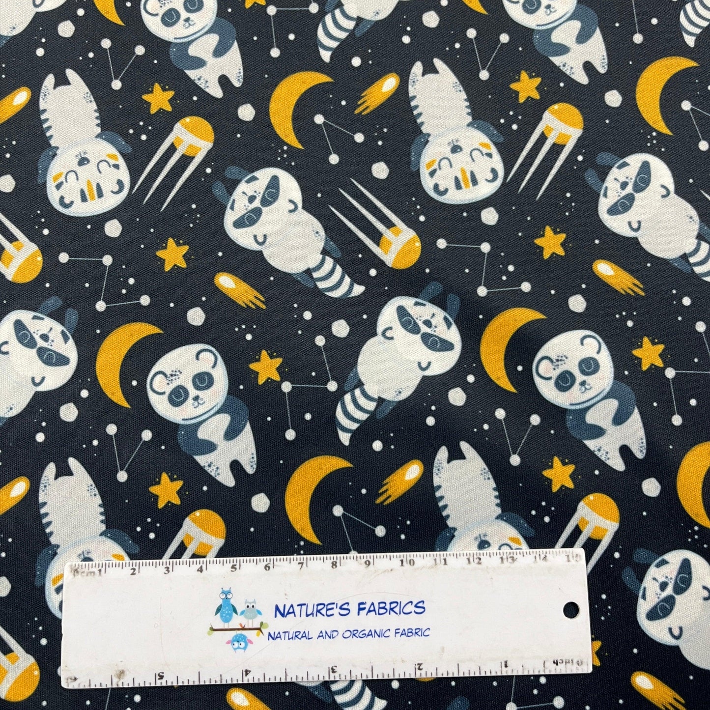 Space Creatures on Navy 1 mil PUL Fabric - Made in the USA - Nature's Fabrics