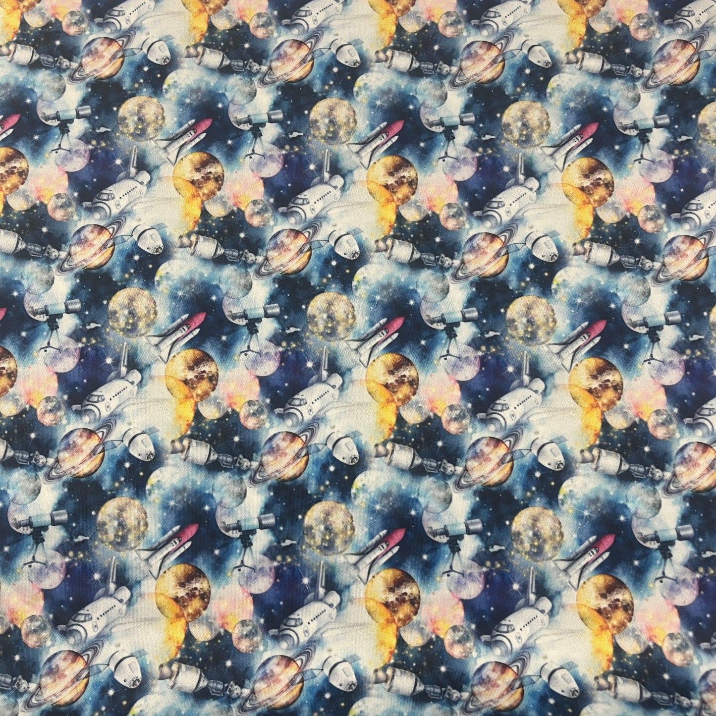 Spaceships 1 mil PUL Fabric - Made in the USA - Nature's Fabrics