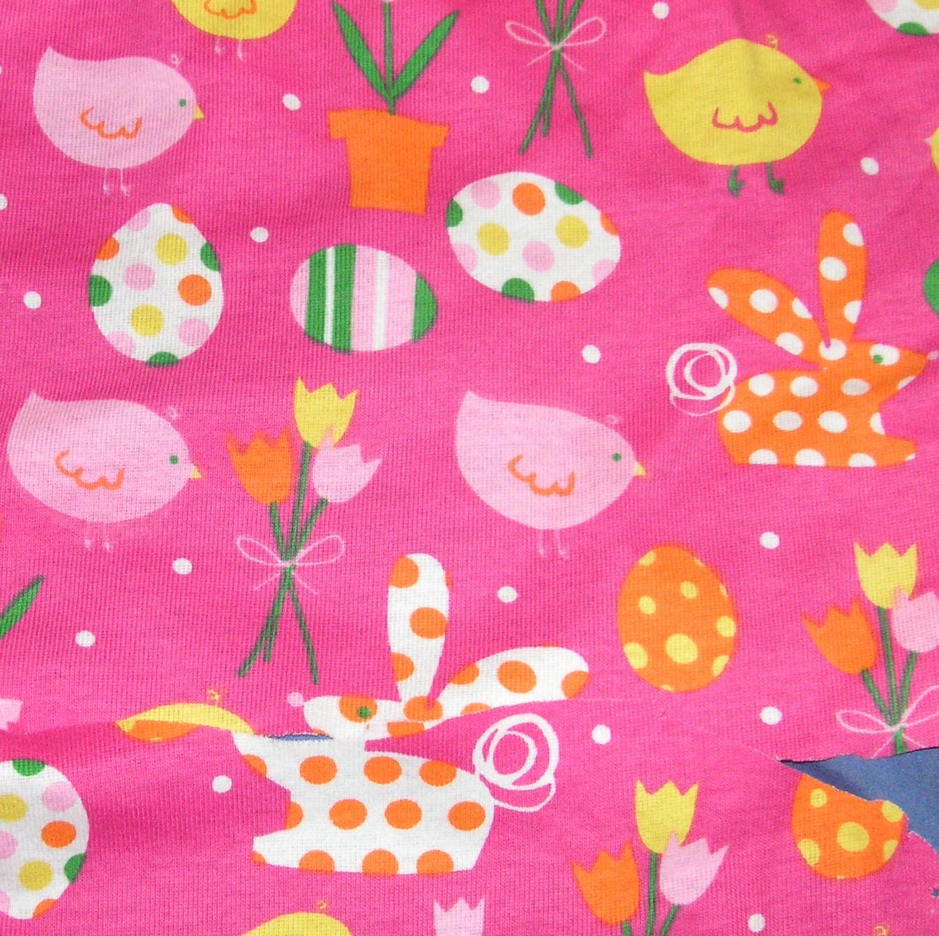 Spring Fling on Pink Cotton/Spandex Jersey Fabric - Nature's Fabrics