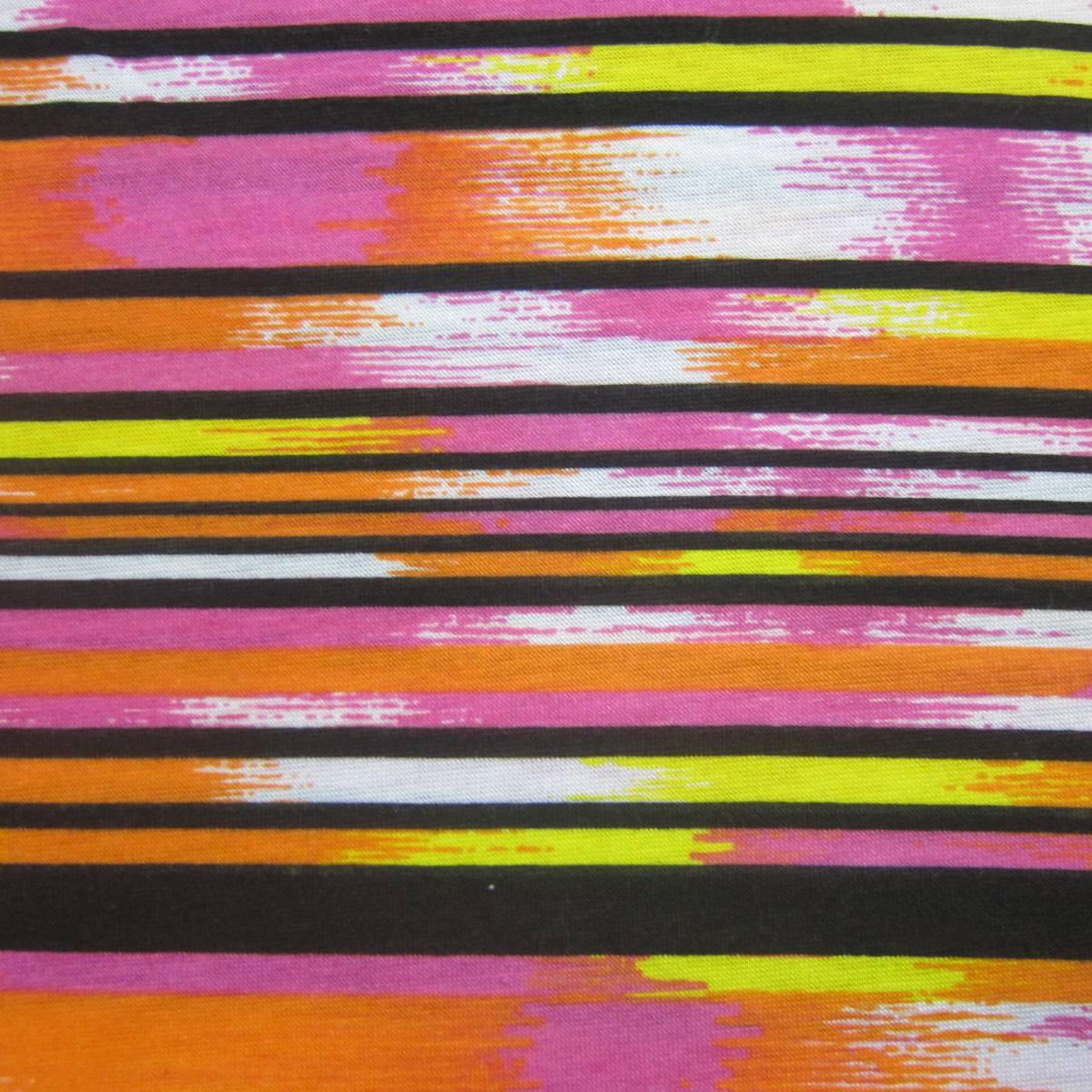 Summer Sunset Stripes on Cotton Jersey