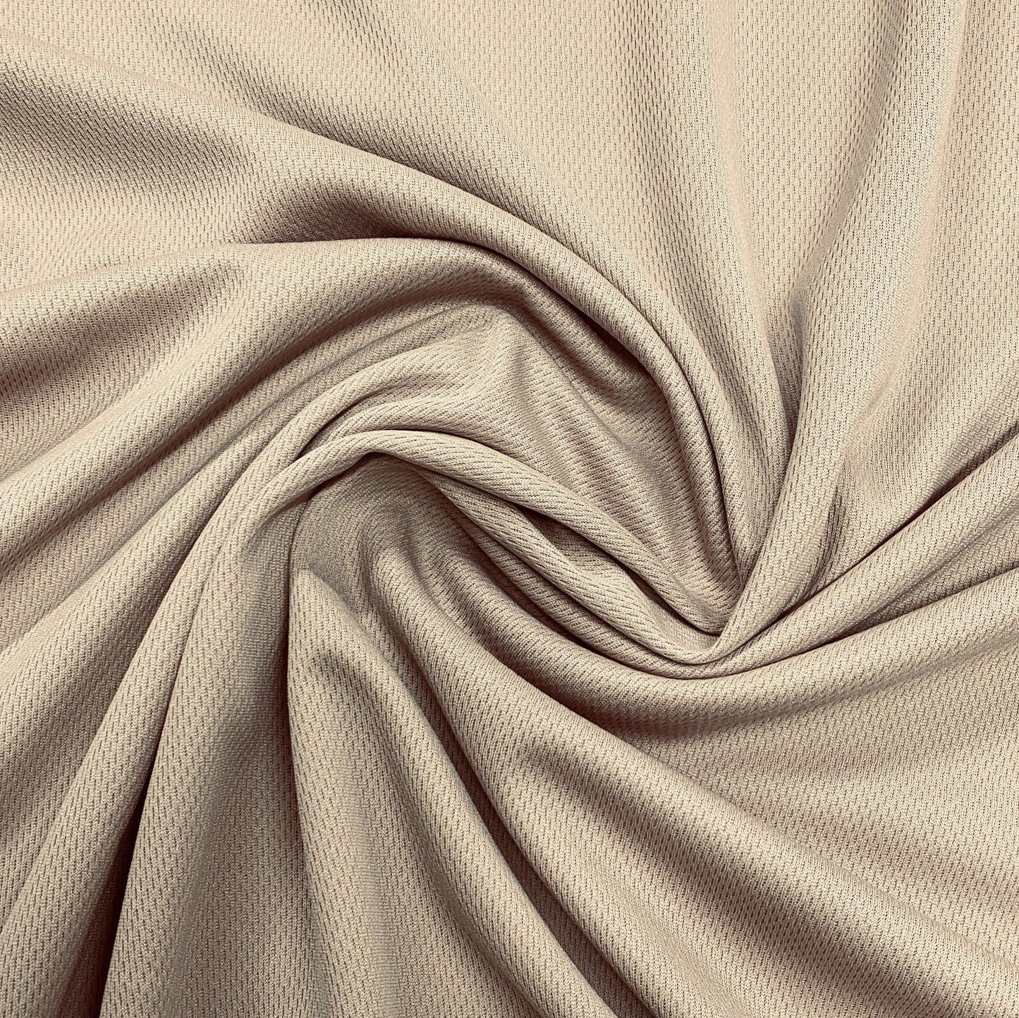Tan Polyester Athletic Wicking Jersey Fabric - Nature's Fabrics