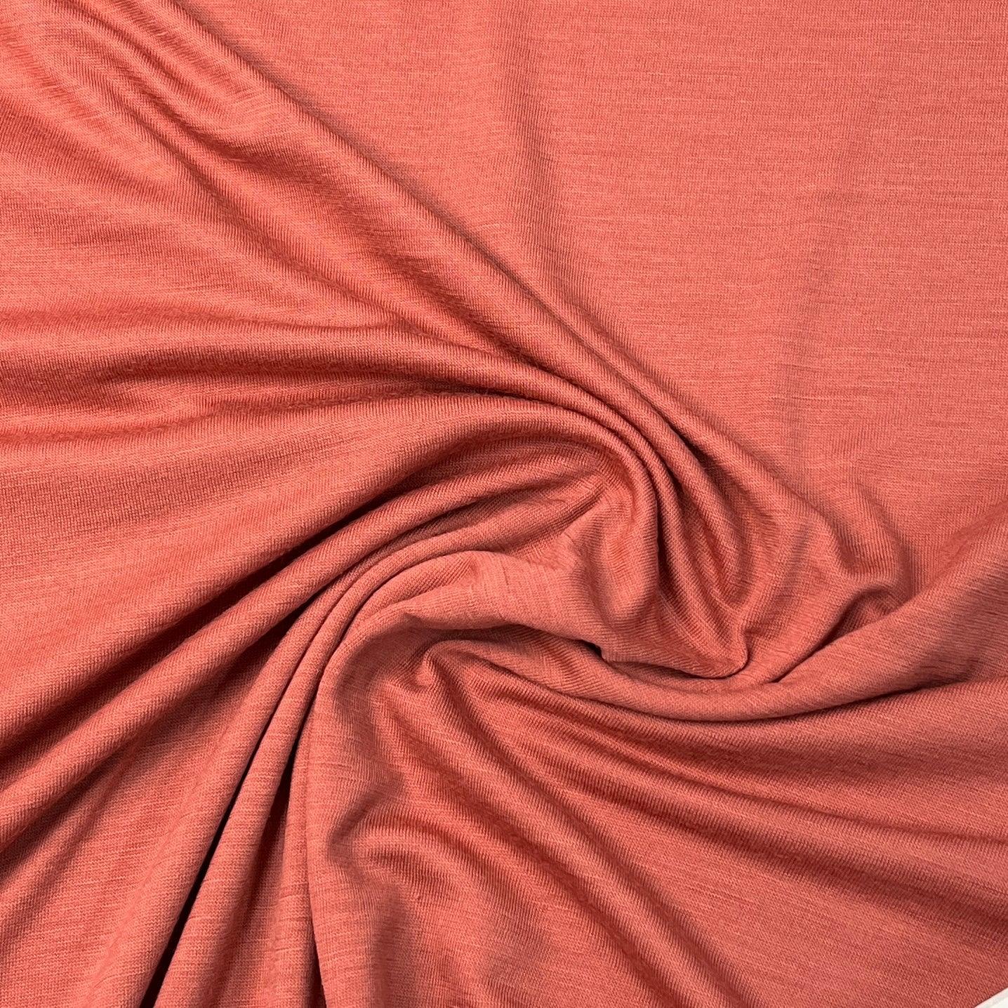 Terra Cotta 100% Merino Wool Jersey Fabric - 200 GSM by Telio - Nature's Fabrics