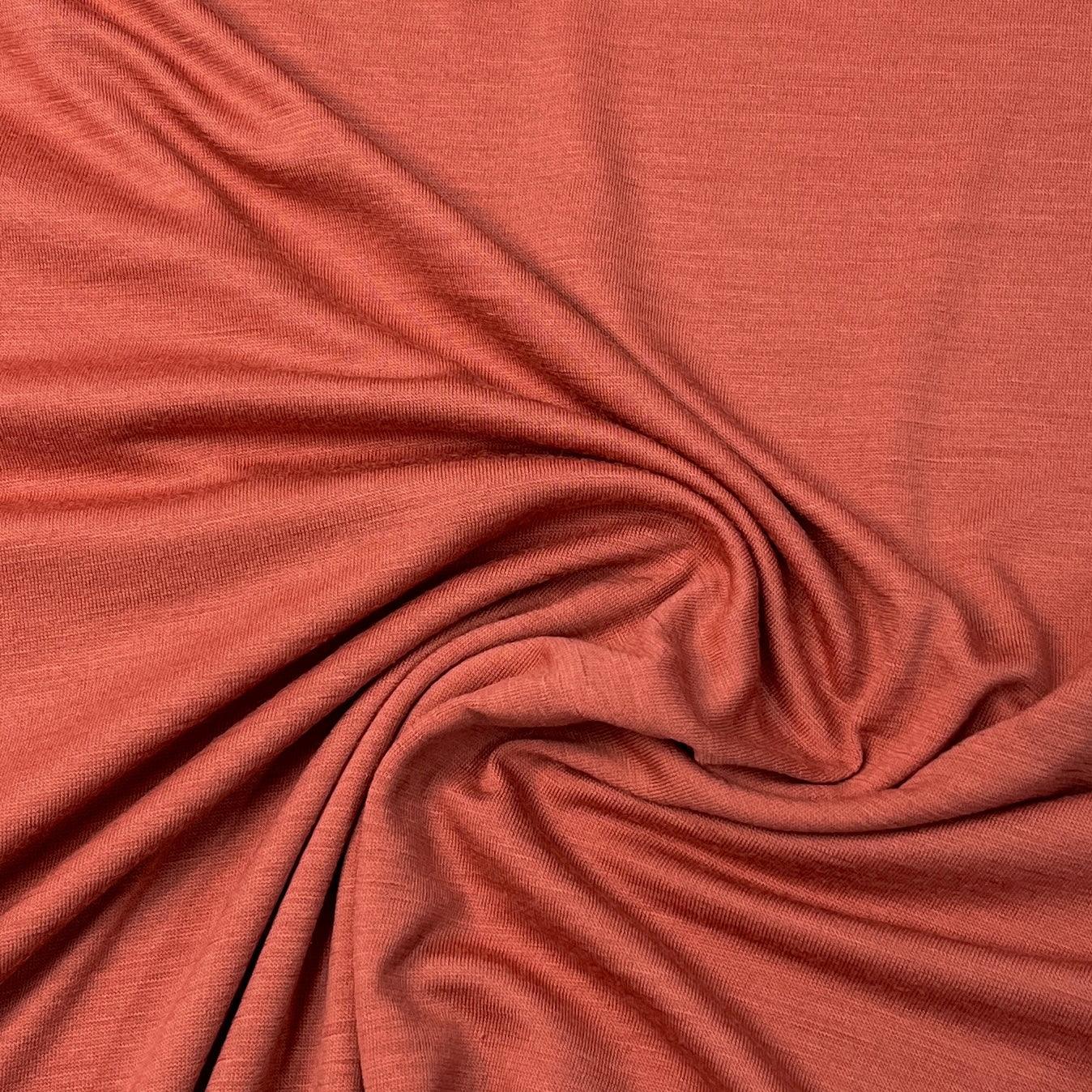 Terra Cotta 100% Merino Wool Jersey Fabric - 200 GSM by Telio - Nature's Fabrics