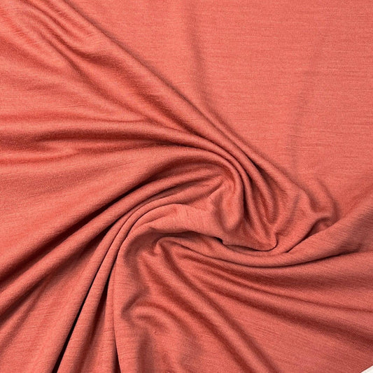 Terra Cotta 100% Merino Washable Wool Jersey Fabric - 200 GSM by Telio - Nature's Fabrics