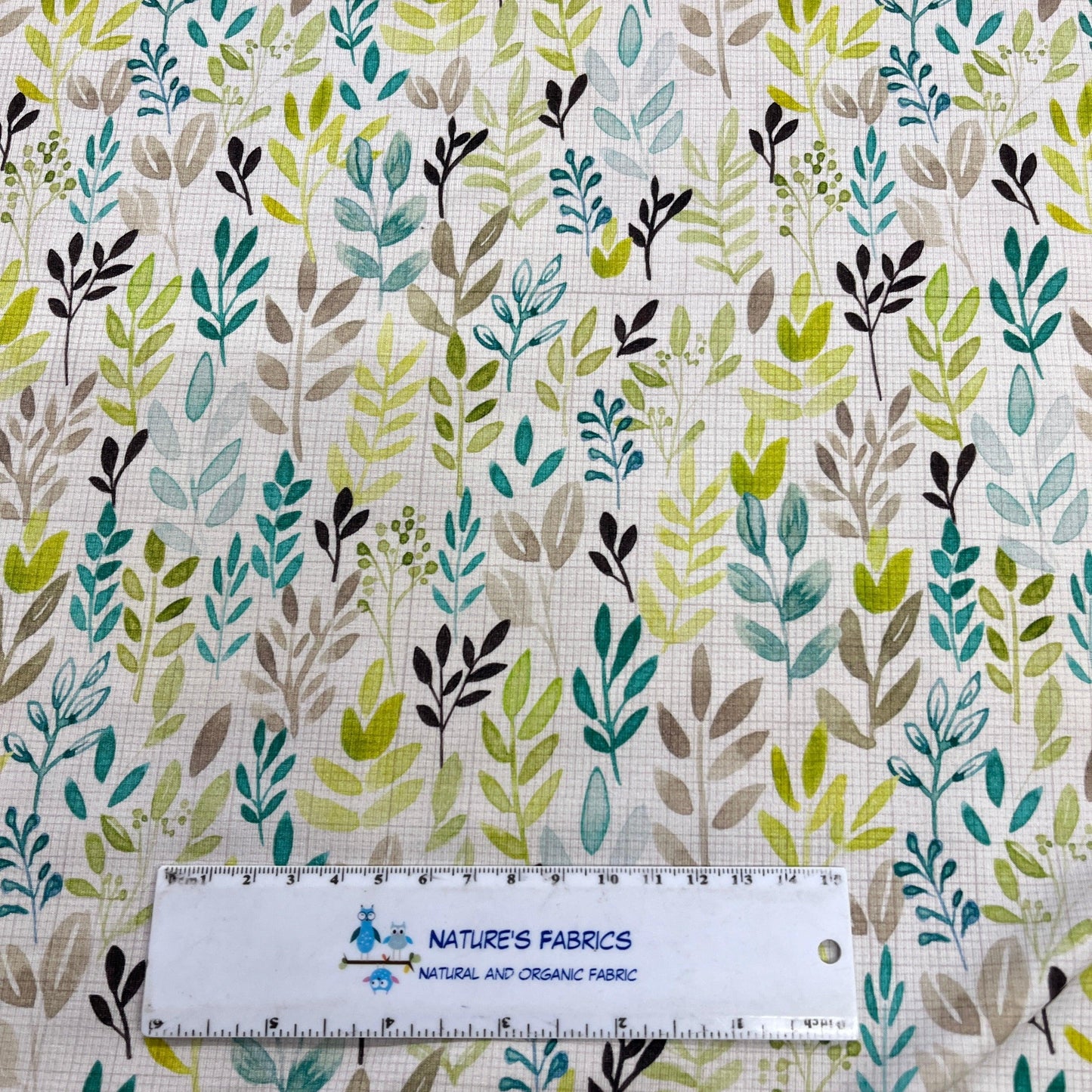 Vintage Sprigs on Bamboo Stretch French Terry Fabric - Nature's Fabrics