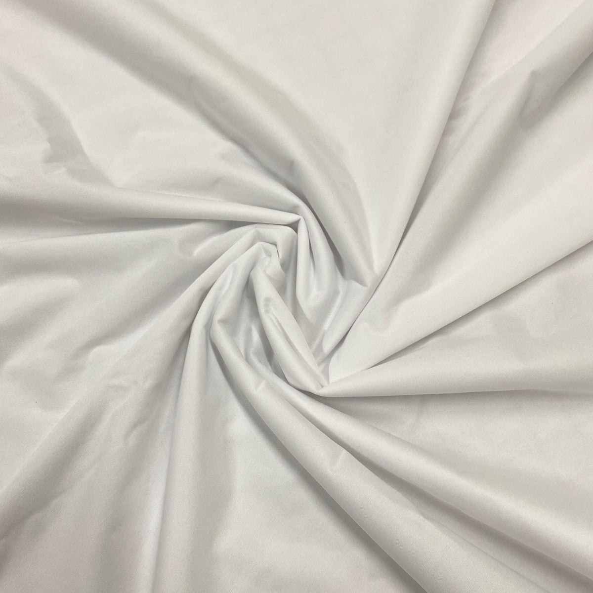 Swirl of premium white natural fabric by Nature's Fabrics