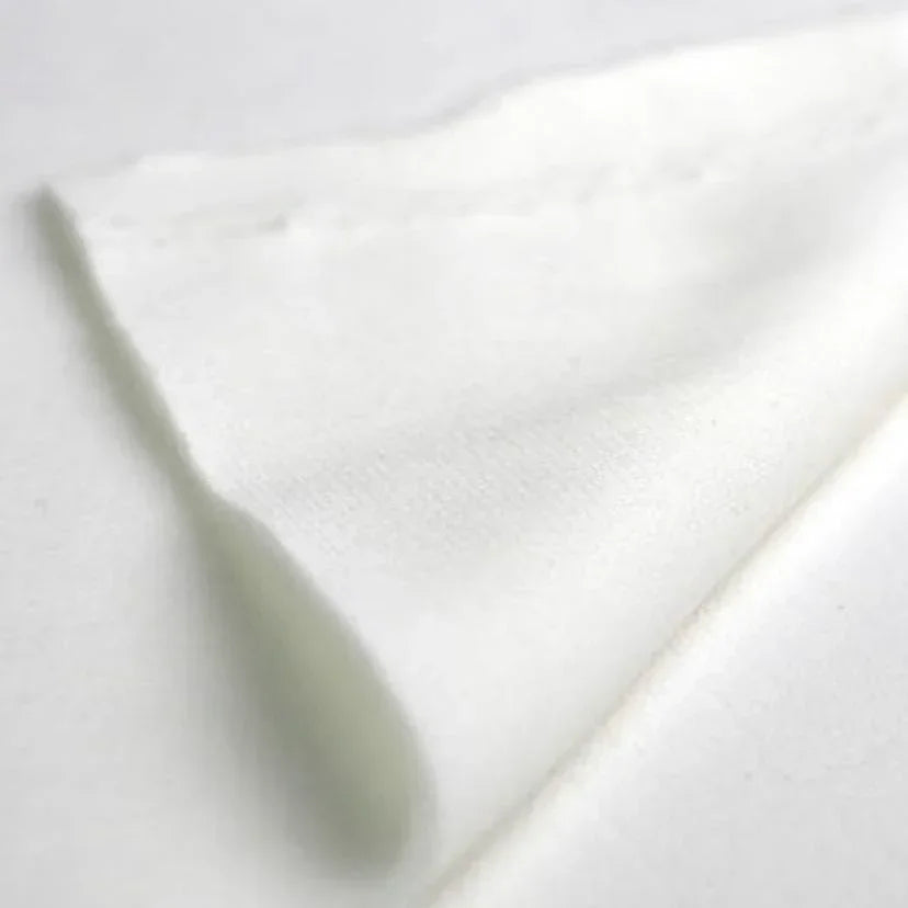 Close-up of white organic cotton fabric from Nature's Fabrics