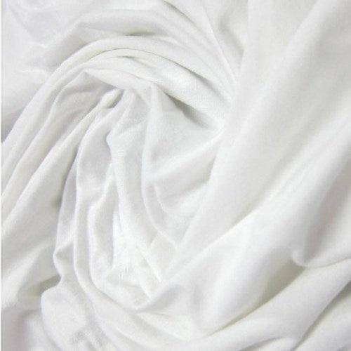 Close-up of draped white organic cotton fabric from Nature's Fabrics