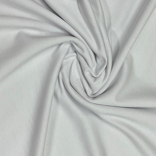 White Bamboo Stretch Fleece Fabric - 290 GSM - Knit in the USA - Nature's Fabrics