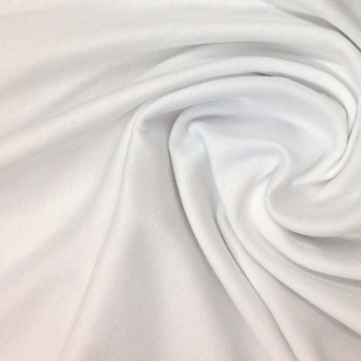 White Bamboo Stretch French Terry Fabric - 300 GSM - Nature's Fabrics
