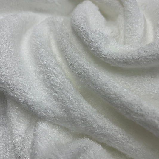 White Bamboo Towel Terry Fabric- 390 GSM by Telio - Nature's Fabrics