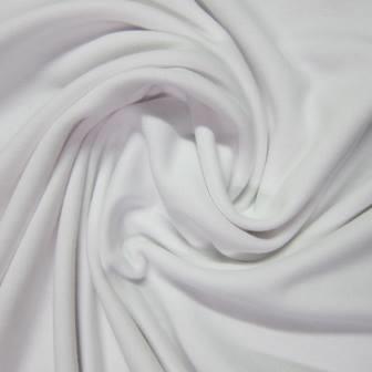 Dressmaking White Ribbed Jersey Fabric