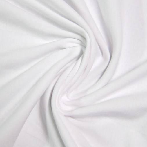 White Cotton/Spandex Jersey Fabric - 200 GSM