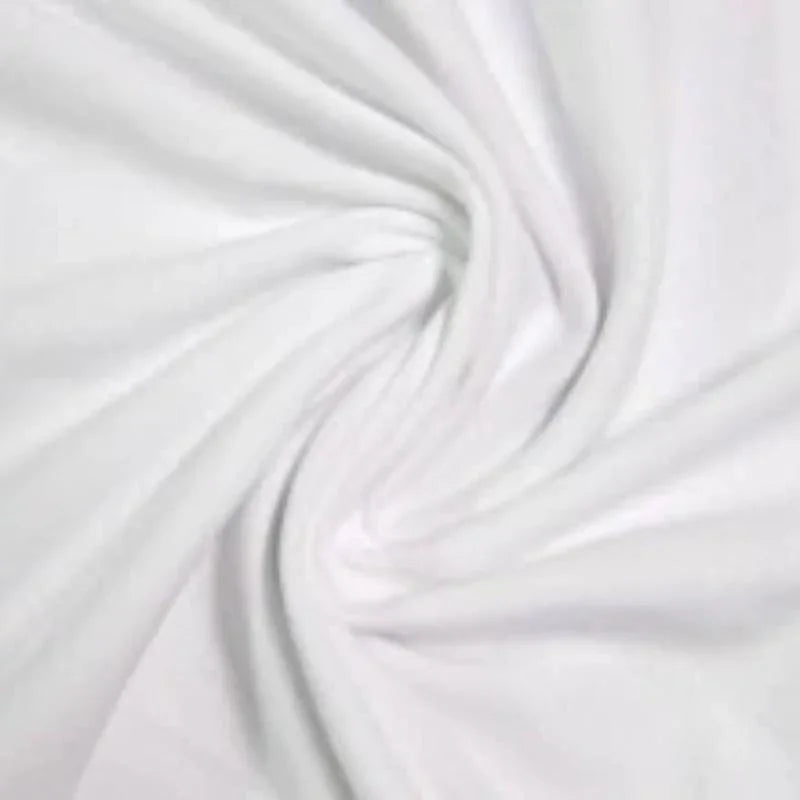 White Cotton/Spandex Jersey Fabric - 240 GSM - Nature's Fabrics
