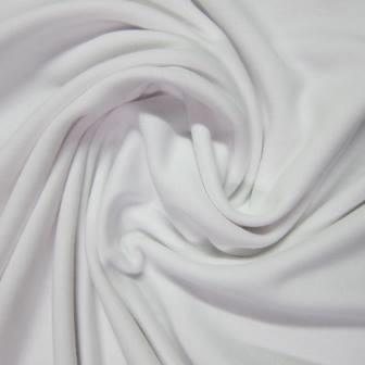 White Organic Cotton Rib Knit Fabric - Nature's Fabrics