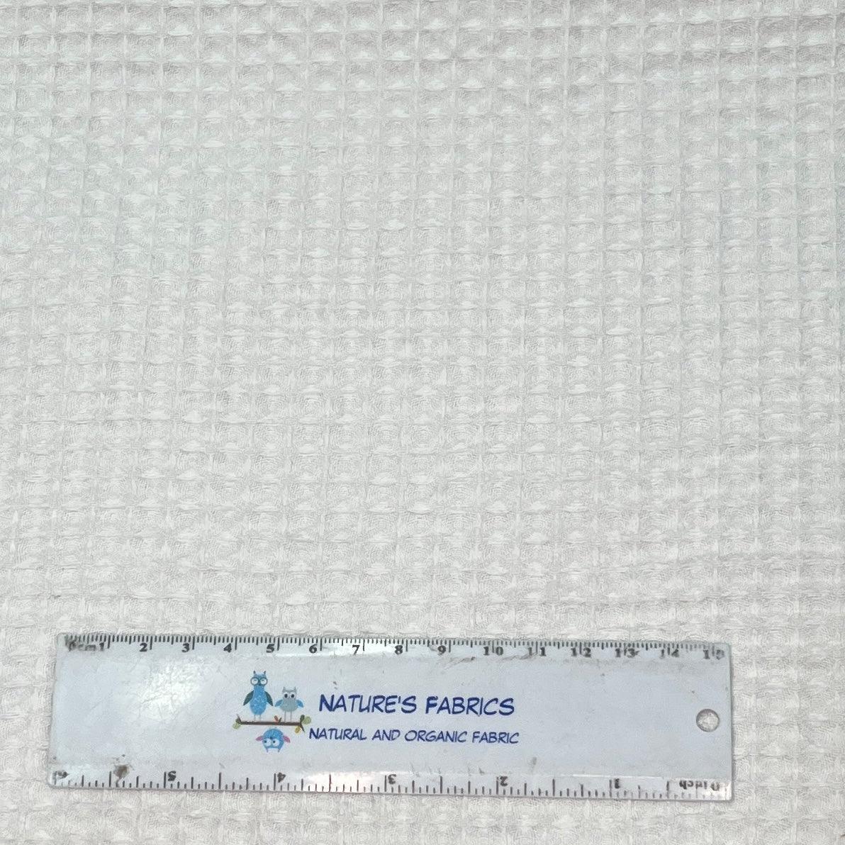 White Organic Cotton Waffle Fabric by Telio - Nature's Fabrics