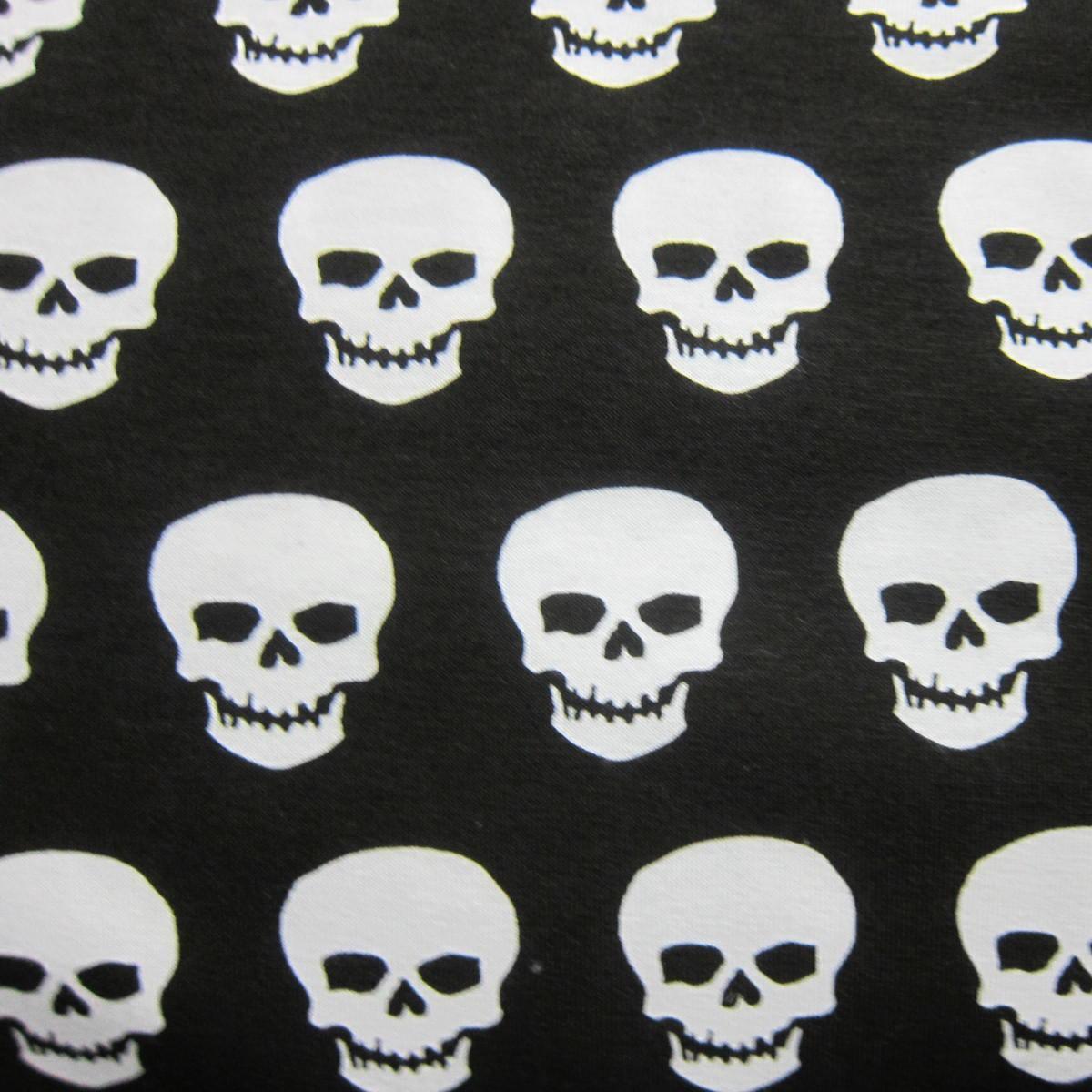 White Skulls Cotton Jersey