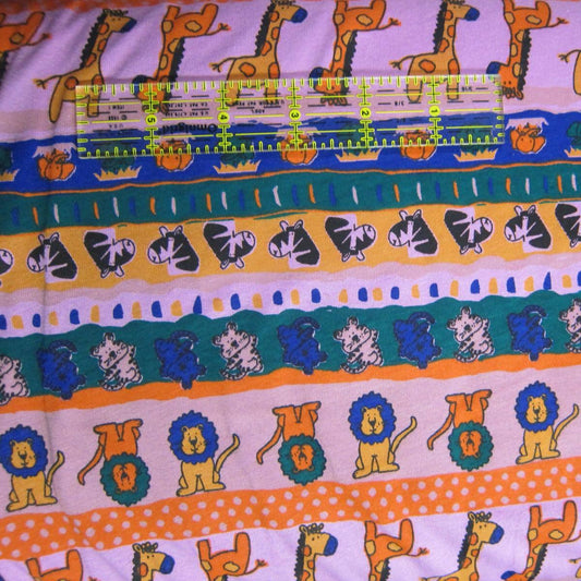 Zoo Parade on Cotton Jersey Fabric - Nature's Fabrics