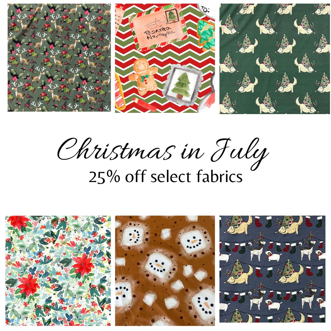 christmas fabric, christmas in july fabric sale