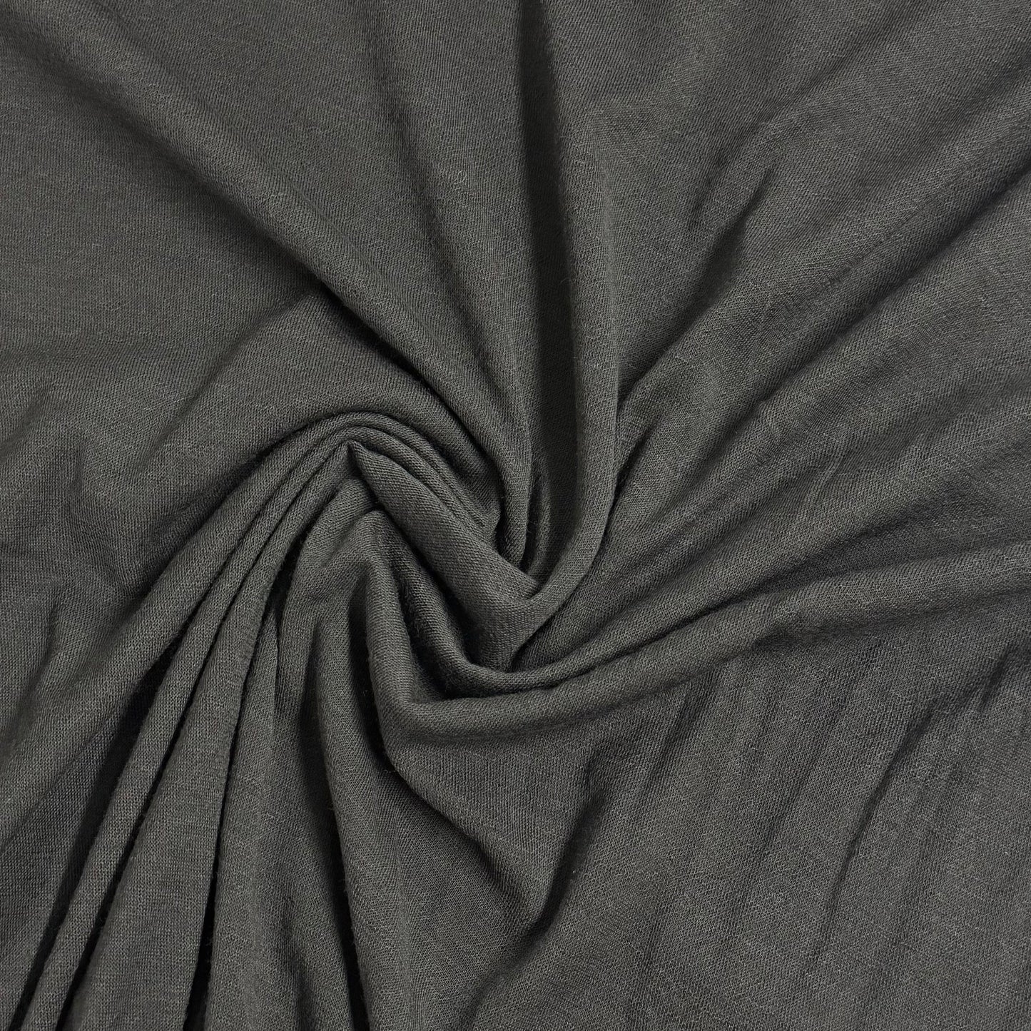 Deep Gray 100% Merino Wool Jersey Fabric - 150 GSM