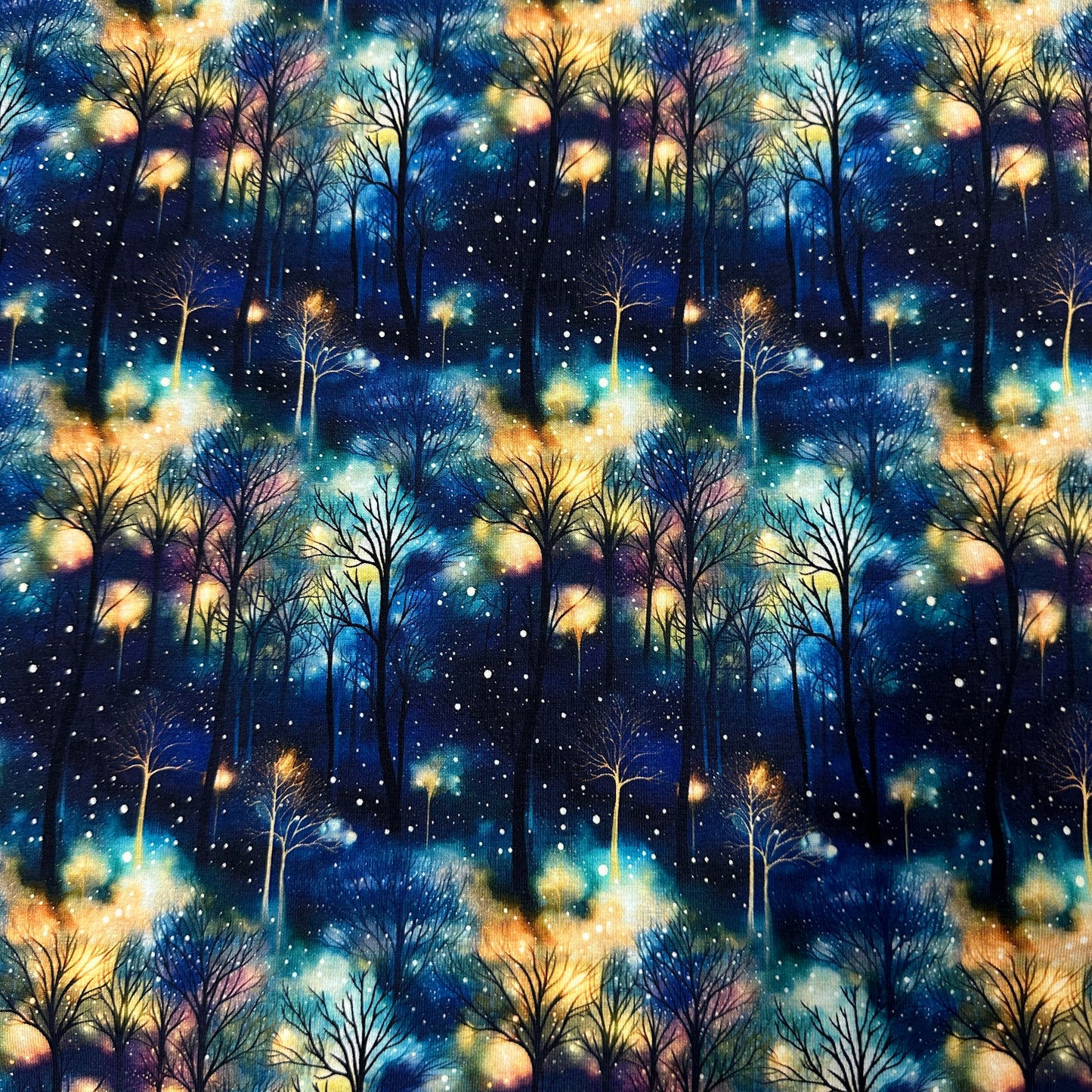 Mystical Forest on Bamboo/Spandex Jersey Fabric