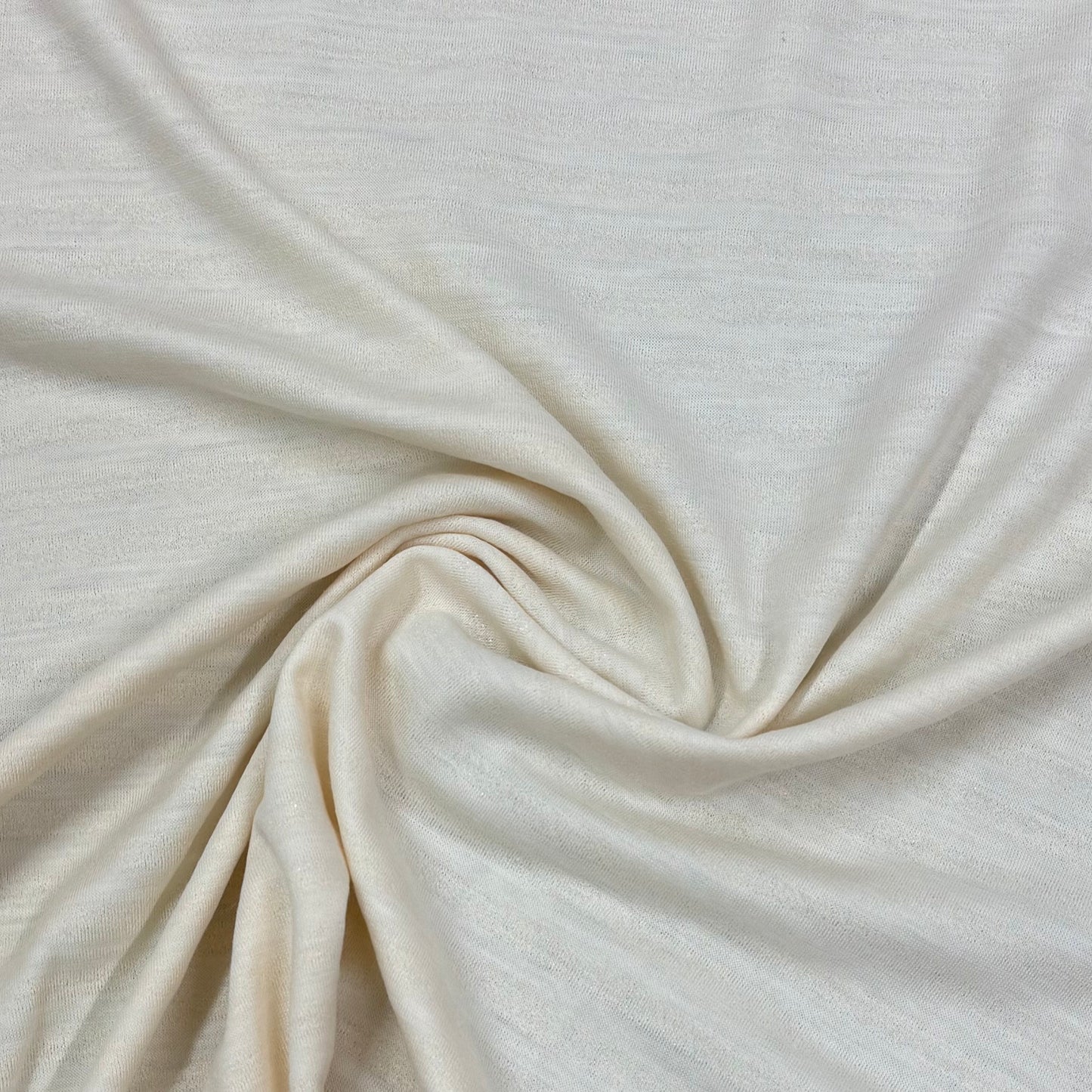 Almond Sparkle Stripe Merino Wool Jersey Blend Fabric