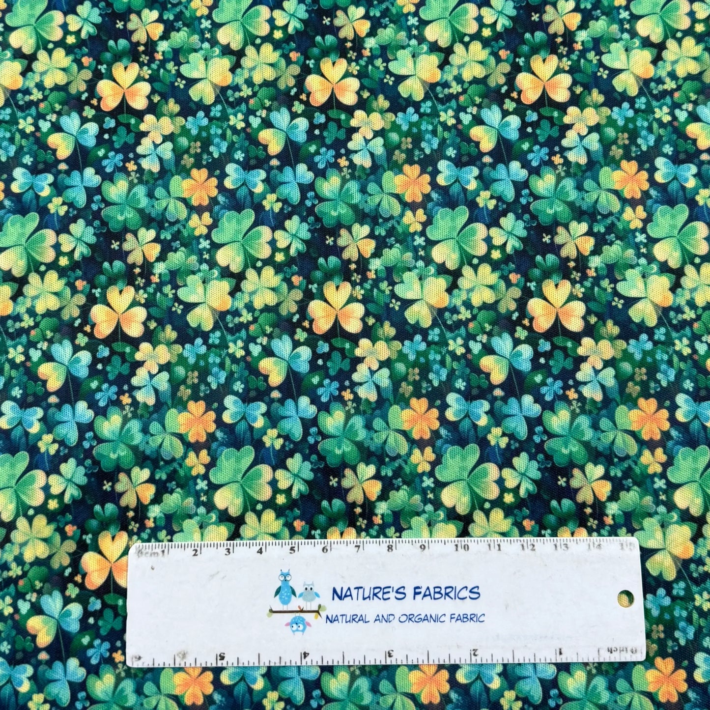 Multicolor Shamrocks 1 mil PUL Fabric - Made in the USA