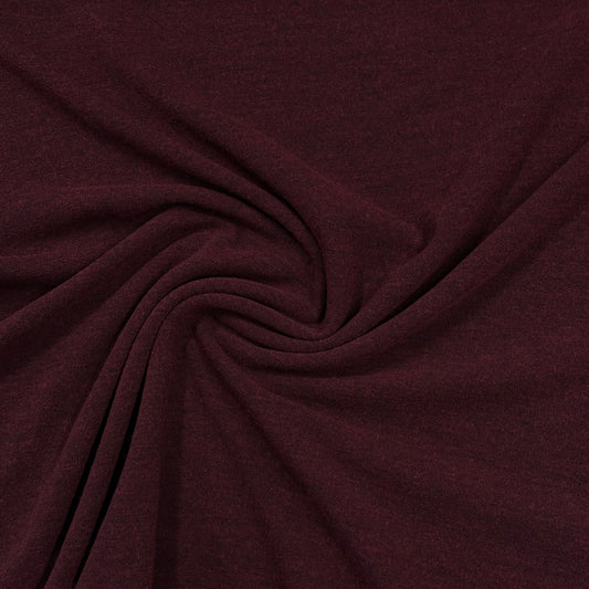 Burgundy Merino Wool/Spandex Jersey Fabric