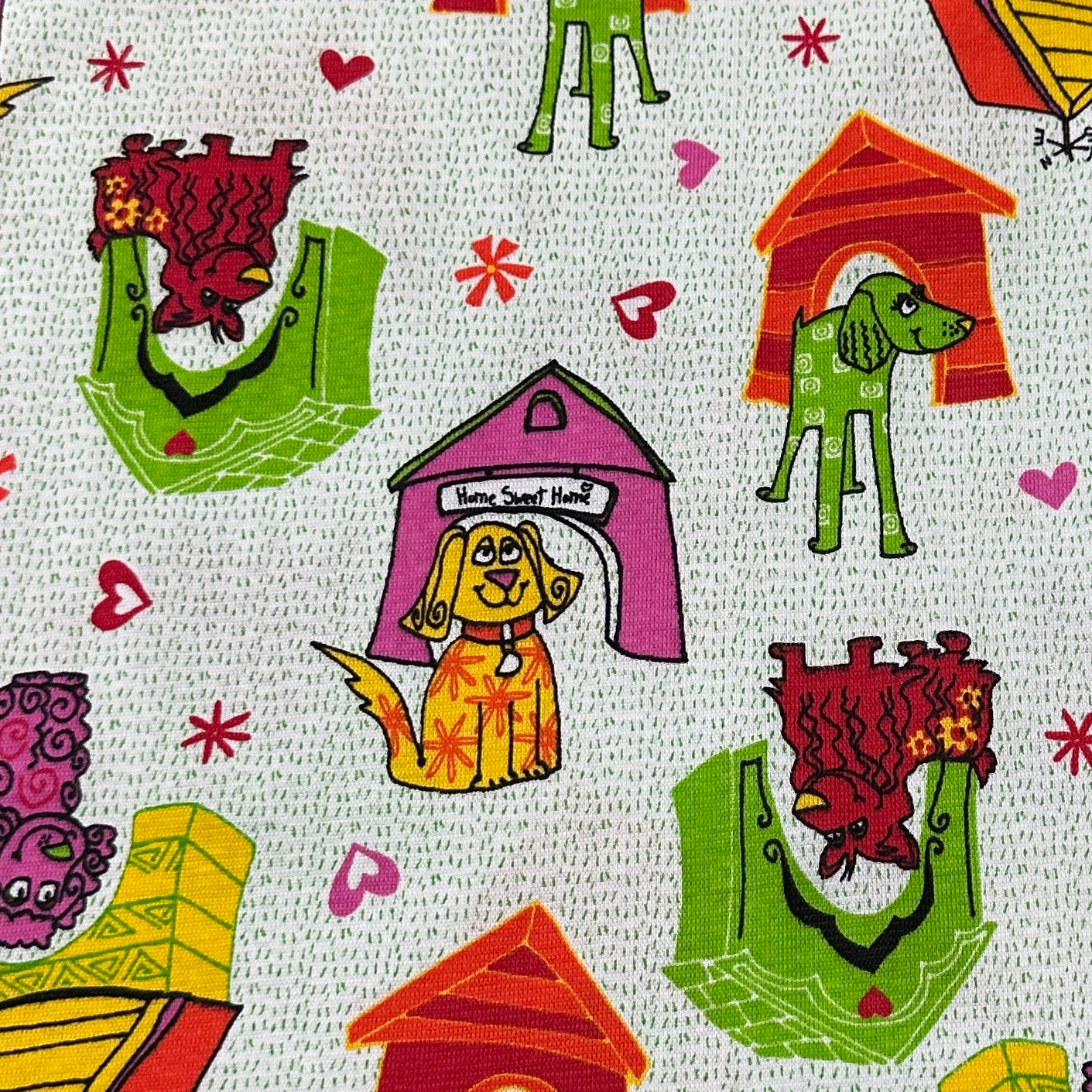 Home Sweet Home on Cotton Interlock Fabric